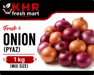 brightfarms fresh onion (pyaz) 1kg (mix size)