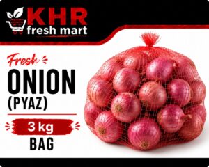 brightfarms fresh onion (pyaz) 3 kg bag