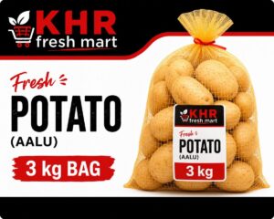 brightfarms fresh potato (aalu) 3 kg bag