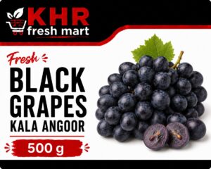 brightfarms black grapes kala angoor 500g