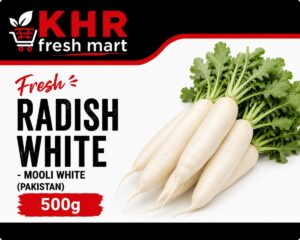 brightfarms fresh radish white mooli white (pakistan) 500g