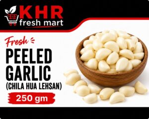 brightfarms peeled garlic (chila hua lehsan) 250 gm